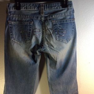 Bebe Booty Bling Light Wash Jeans